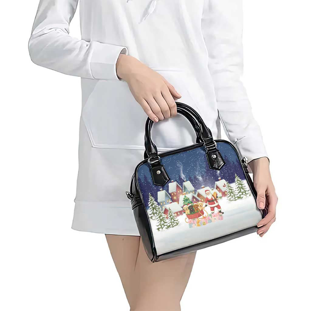 Labrador Retriever Santa Sled Christmas Shoulder Handbag Funny Xmas Holiday Patterns - Wonder Print Shop
