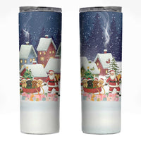 Labrador Retriever Santa Sled Christmas Skinny Tumbler Funny Xmas Holiday Patterns - Wonder Print Shop