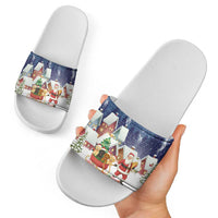 Labrador Retriever Santa Sled Christmas Slide Sandals Funny Xmas Holiday Patterns - Wonder Print Shop