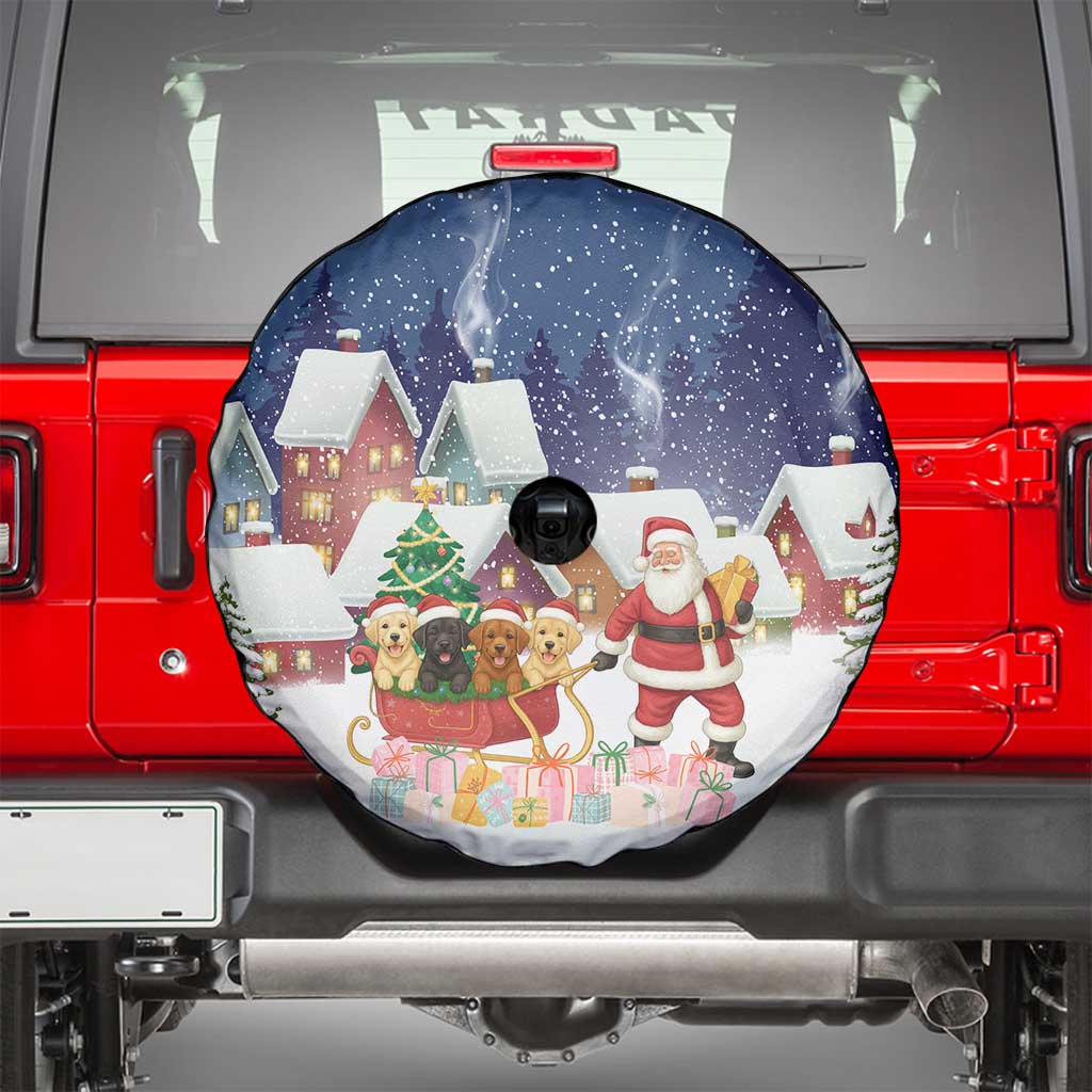 Labrador Retriever Santa Sled Christmas Spare Tire Cover Funny Xmas Holiday Patterns - Wonder Print Shop