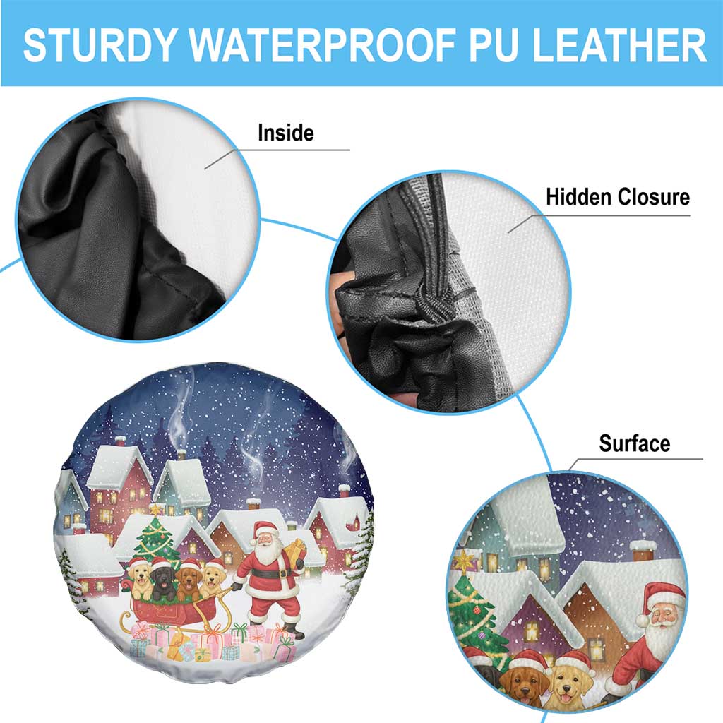 Labrador Retriever Santa Sled Christmas Spare Tire Cover Funny Xmas Holiday Patterns - Wonder Print Shop