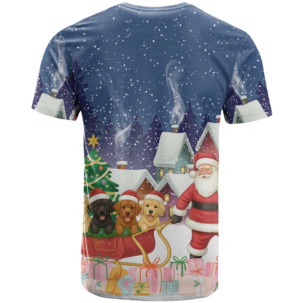 Labrador Retriever Santa Sled Christmas T Shirt Funny Xmas Holiday Patterns - Wonder Print Shop