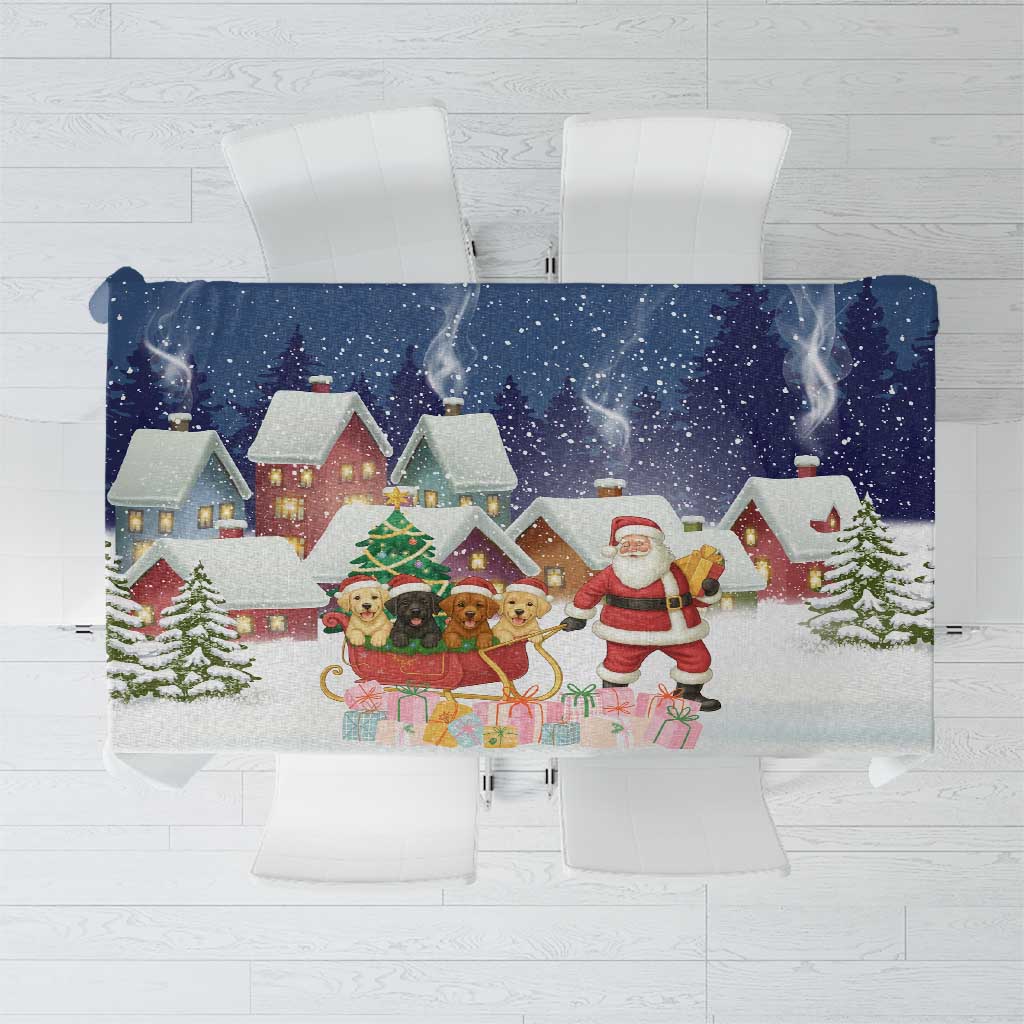 Labrador Retriever Santa Sled Christmas Tablecloth Funny Xmas Holiday Patterns - Wonder Print Shop