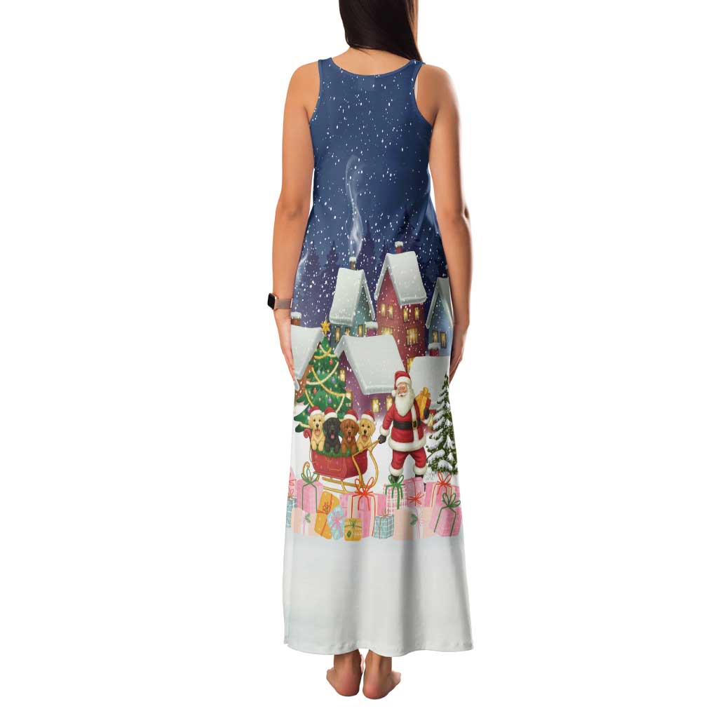 Labrador Retriever Santa Sled Christmas Tank Maxi Dress Funny Xmas Holiday Patterns - Wonder Print Shop