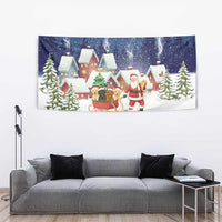 Labrador Retriever Santa Sled Christmas Tapestry Funny Xmas Holiday Patterns - Wonder Print Shop