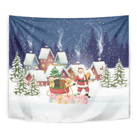 Labrador Retriever Santa Sled Christmas Tapestry Funny Xmas Holiday Patterns - Wonder Print Shop