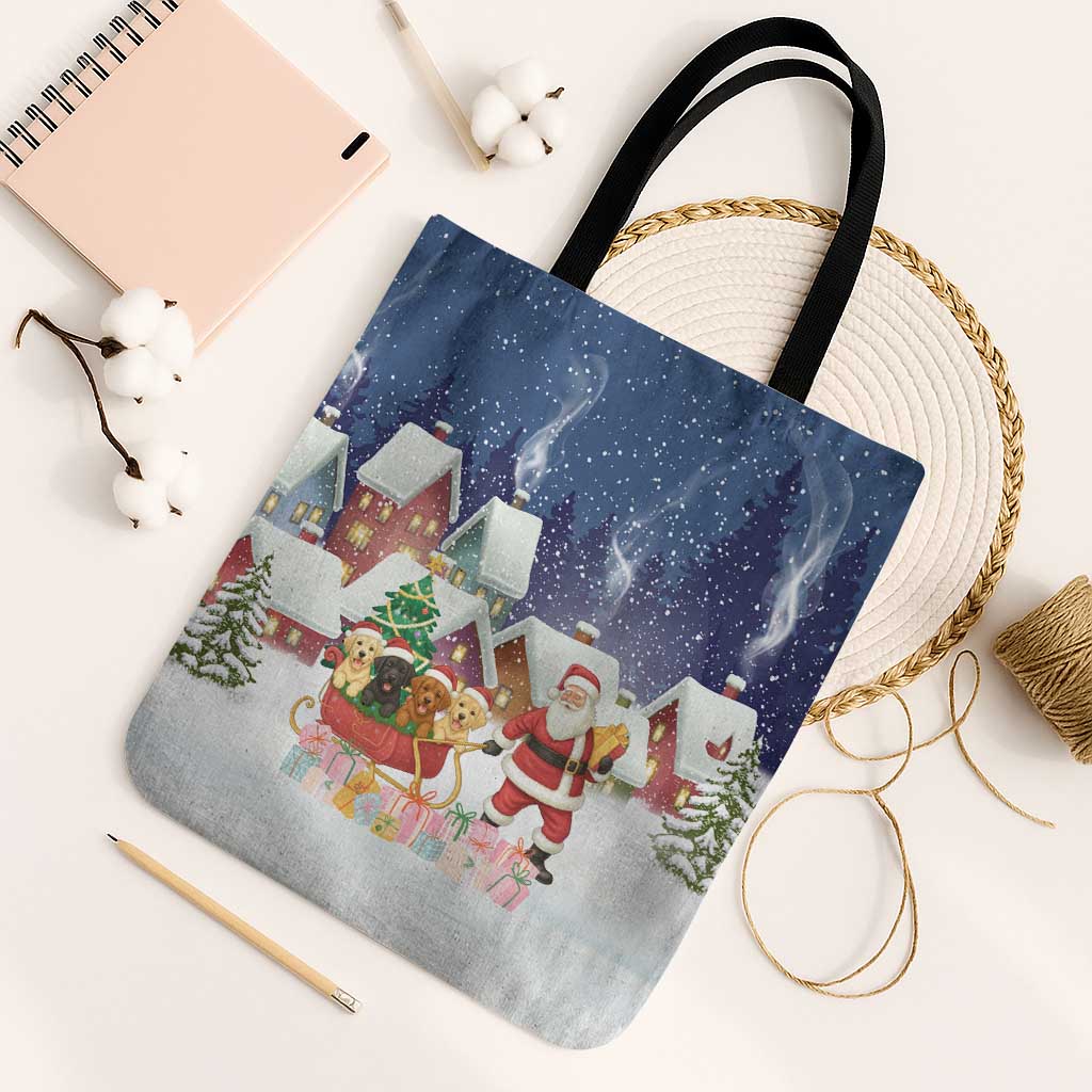 Labrador Retriever Santa Sled Christmas Tote Bag Funny Xmas Holiday Patterns - Wonder Print Shop
