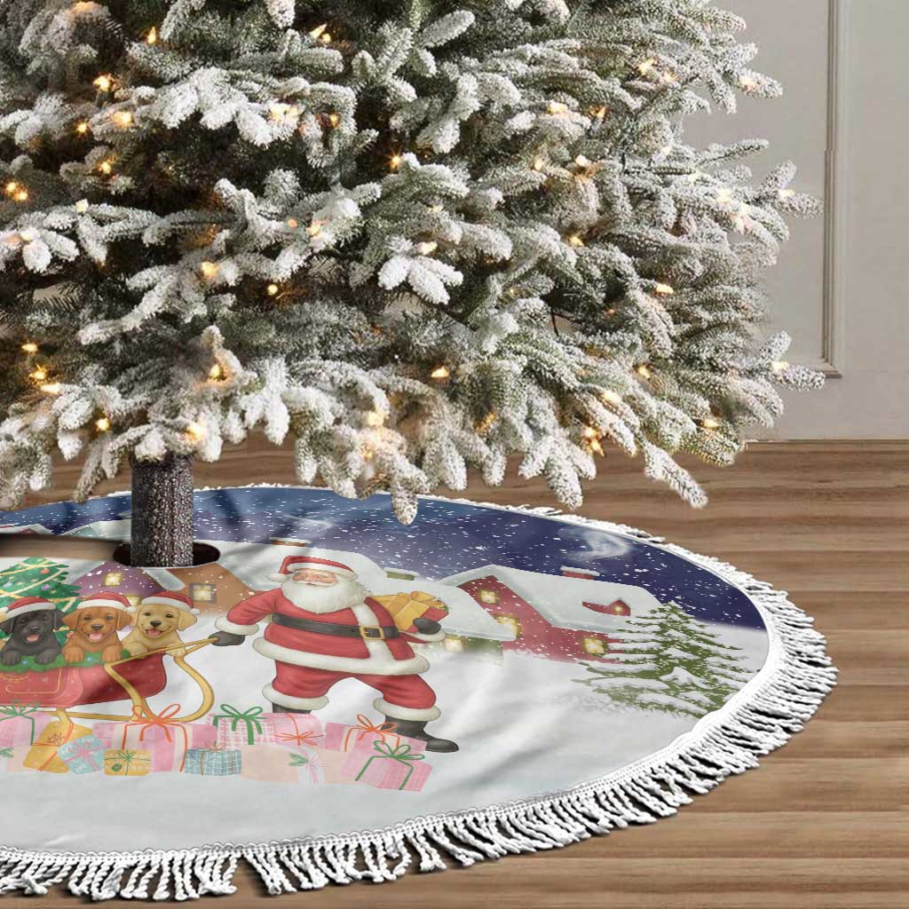 Labrador Retriever Santa Sled Christmas Tree Skirt Funny Xmas Holiday Patterns - Wonder Print Shop