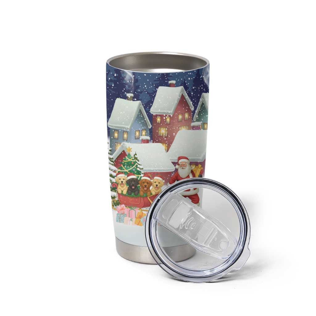 Labrador Retriever Santa Sled Christmas Tumbler Cup Funny Xmas Holiday Patterns - Wonder Print Shop