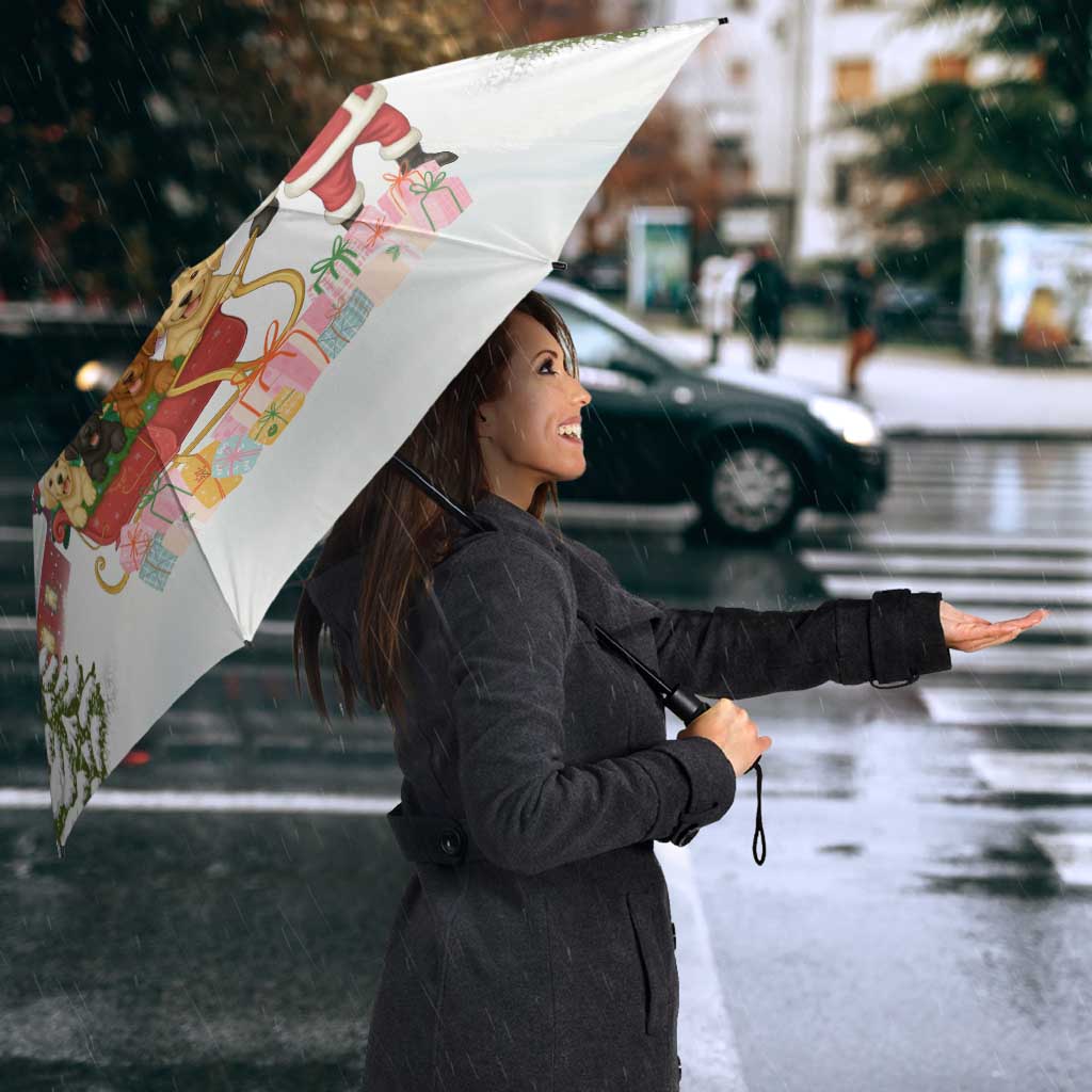 Labrador Retriever Santa Sled Christmas Umbrella Funny Xmas Holiday Patterns - Wonder Print Shop