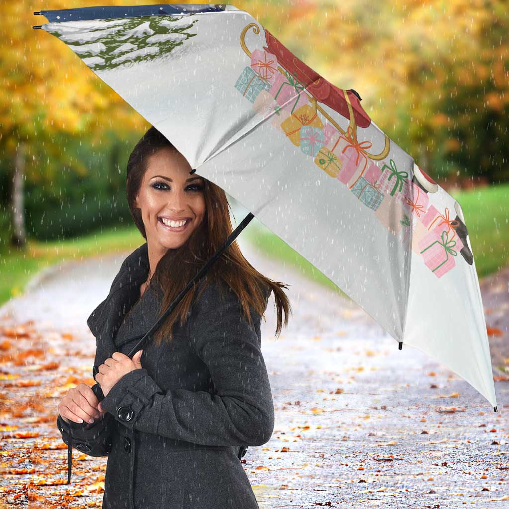 Labrador Retriever Santa Sled Christmas Umbrella Funny Xmas Holiday Patterns - Wonder Print Shop