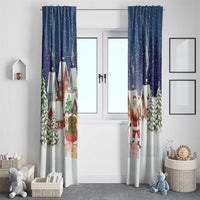 Labrador Retriever Santa Sled Christmas Window Curtain Funny Xmas Holiday Patterns - Wonder Print Shop
