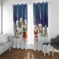 Labrador Retriever Santa Sled Christmas Window Curtain Funny Xmas Holiday Patterns - Wonder Print Shop