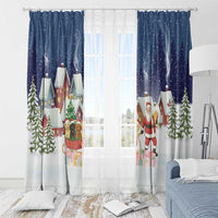 Labrador Retriever Santa Sled Christmas Window Curtain Funny Xmas Holiday Patterns - Wonder Print Shop