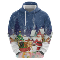 Labrador Retriever Santa Sled Christmas Zip Hoodie Funny Xmas Holiday Patterns - Wonder Print Shop