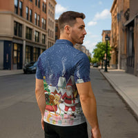 Labrador Retriever Santa Sled Christmas Zipper Polo Shirt Funny Xmas Holiday Patterns - Wonder Print Shop