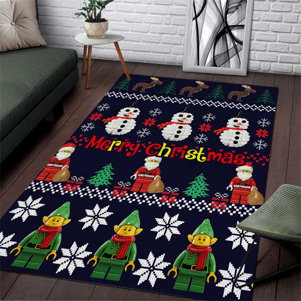 Lego Awesome Christmas Area Rug Funny Xmas Holiday Patterns - Wonder Print Shop