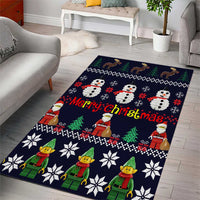 Lego Awesome Christmas Area Rug Funny Xmas Holiday Patterns - Wonder Print Shop