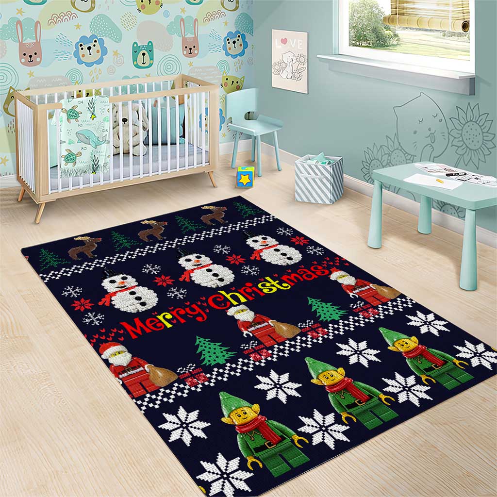 Lego Awesome Christmas Area Rug Funny Xmas Holiday Patterns - Wonder Print Shop