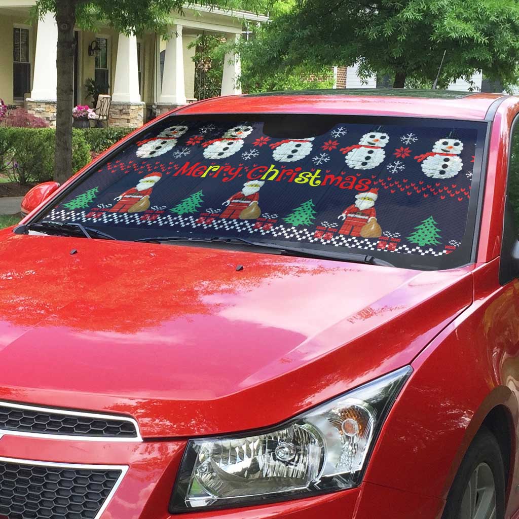 Lego Awesome Christmas Auto Sun Shade Funny Xmas Holiday Patterns - Wonder Print Shop