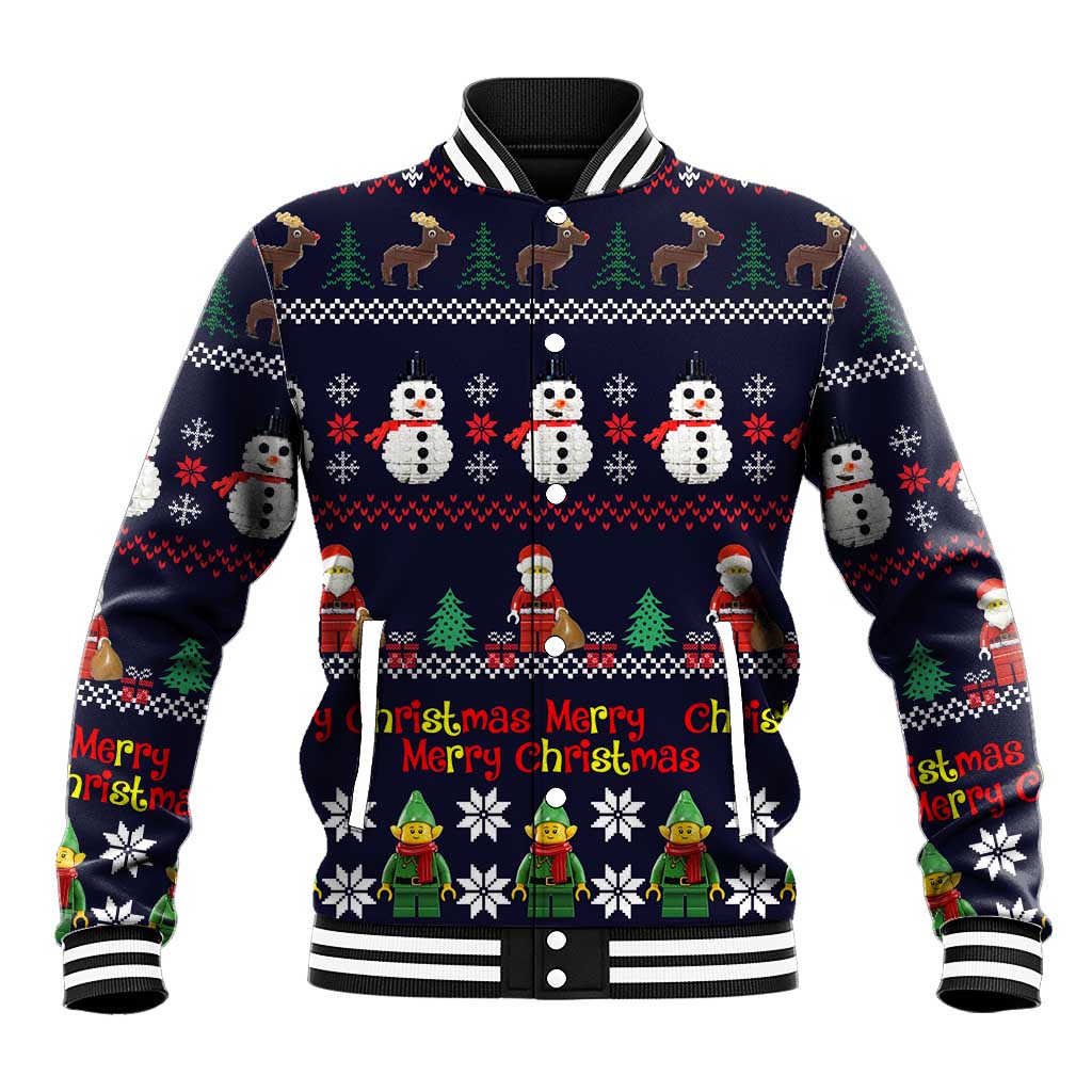 Lego Awesome Christmas Baseball Jacket Funny Xmas Holiday Patterns - Wonder Print Shop