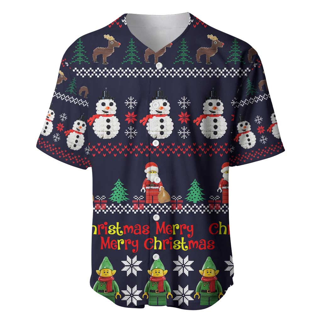 Lego Awesome Christmas Baseball Jersey Funny Xmas Holiday Patterns - Wonder Print Shop