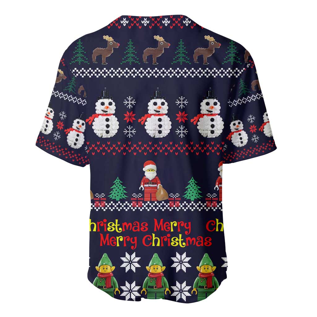 Lego Awesome Christmas Baseball Jersey Funny Xmas Holiday Patterns - Wonder Print Shop