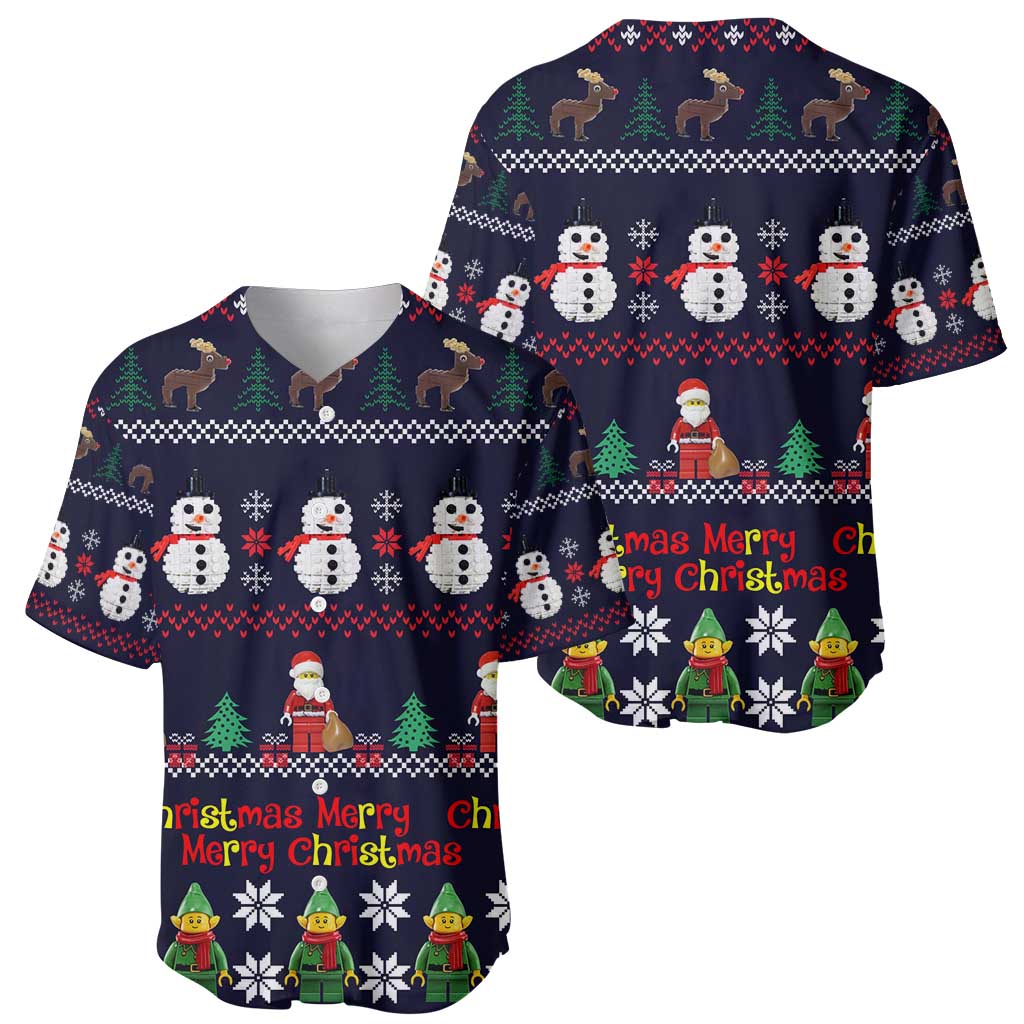 Lego Awesome Christmas Baseball Jersey Funny Xmas Holiday Patterns - Wonder Print Shop