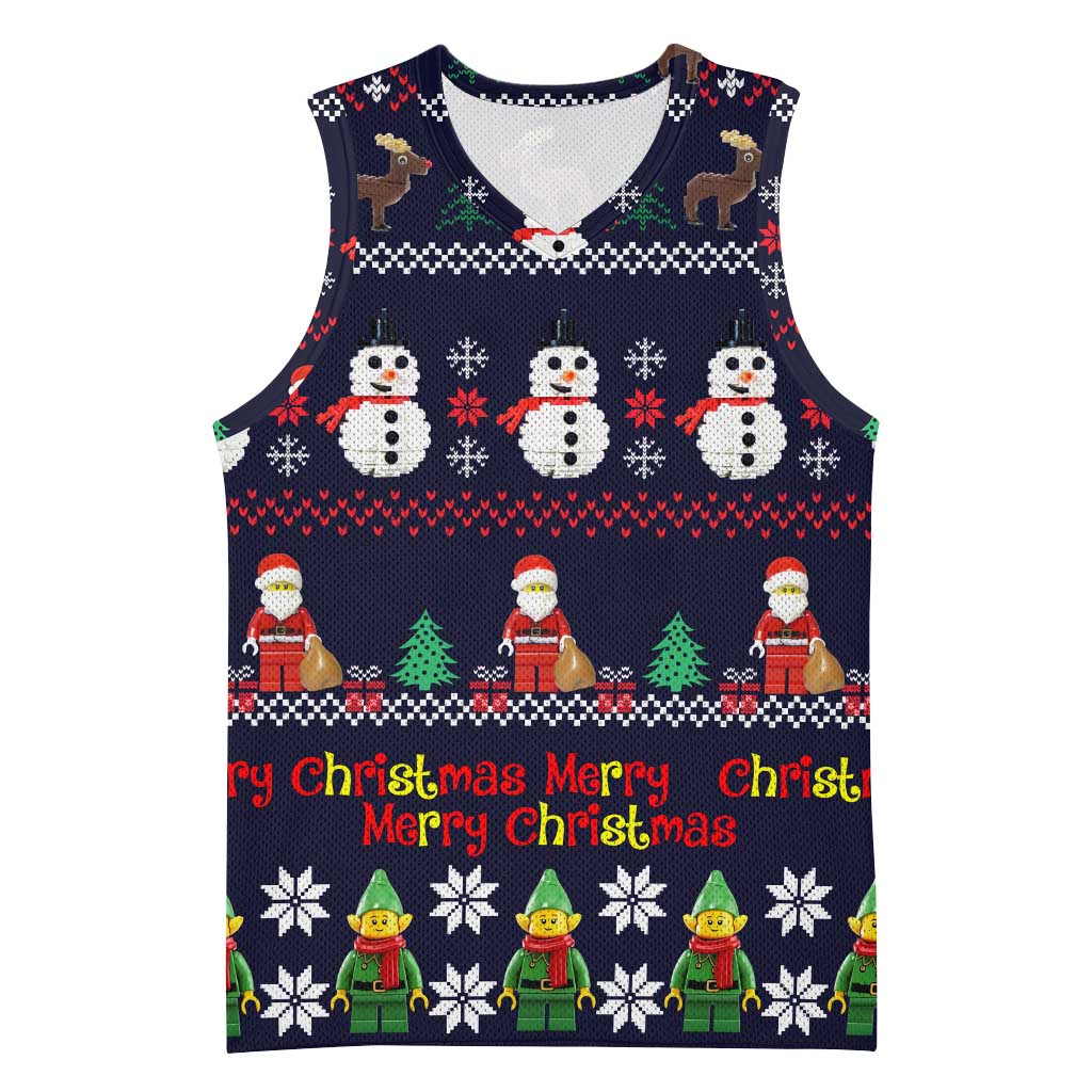 Lego Awesome Christmas Basketball Jersey Funny Xmas Holiday Patterns - Wonder Print Shop