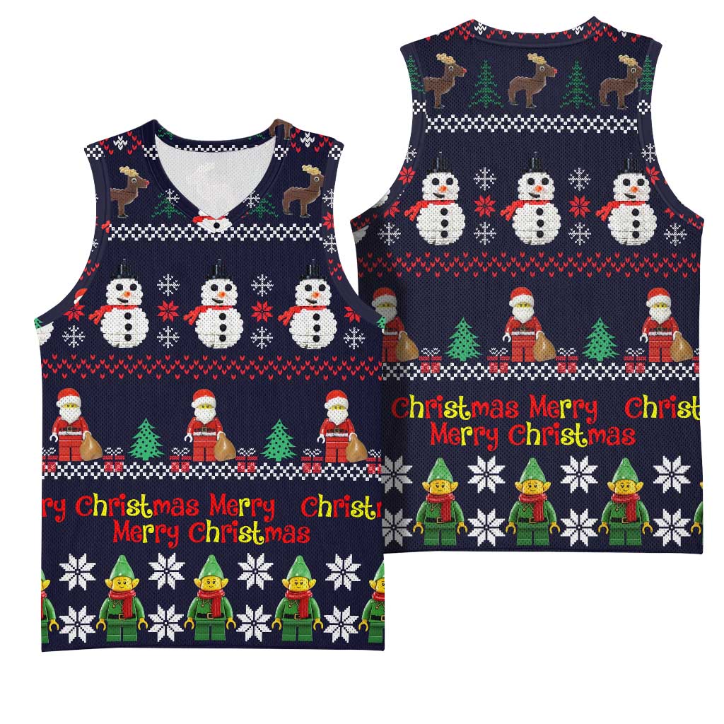 Lego Awesome Christmas Basketball Jersey Funny Xmas Holiday Patterns - Wonder Print Shop