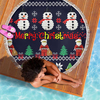 Lego Awesome Christmas Beach Blanket Funny Xmas Holiday Patterns - Wonder Print Shop