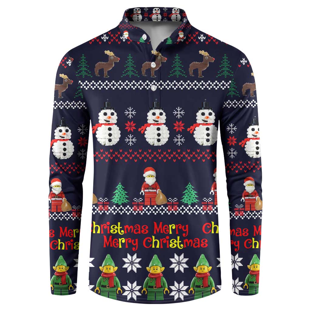 Lego Awesome Christmas Button Sweatshirt Funny Xmas Holiday Patterns - Wonder Print Shop