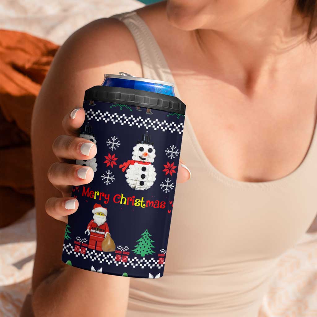 Lego Awesome Christmas 4 in 1 Can Cooler Tumbler Funny Xmas Holiday Patterns - Wonder Print Shop