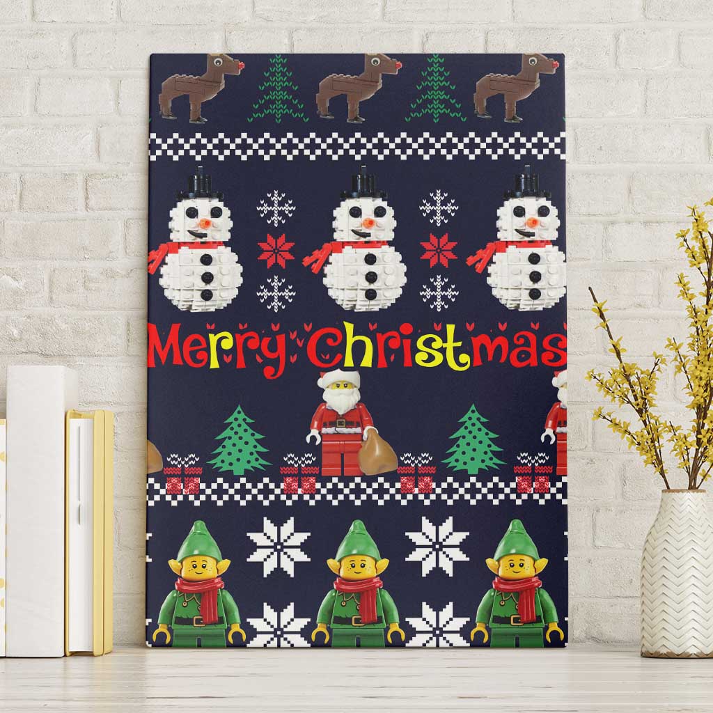 Lego Awesome Christmas Canvas Wall Art Funny Xmas Holiday Patterns - Wonder Print Shop