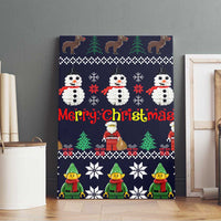 Lego Awesome Christmas Canvas Wall Art Funny Xmas Holiday Patterns - Wonder Print Shop