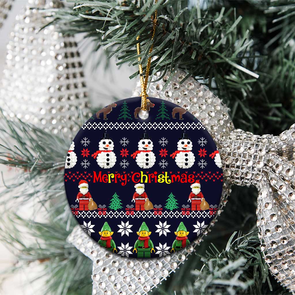 Lego Awesome Christmas Ceramic Ornament Funny Xmas Holiday Patterns - Wonder Print Shop