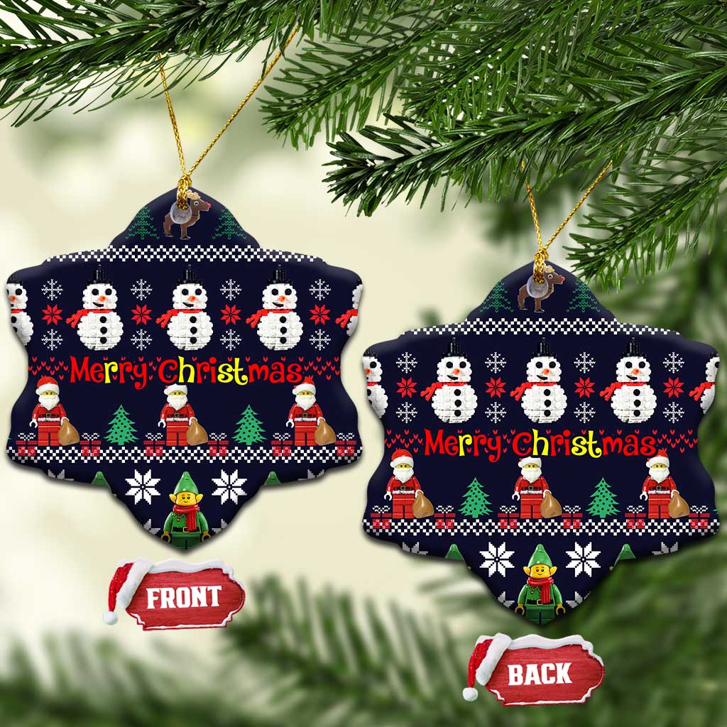 Lego Awesome Christmas Ceramic Ornament Funny Xmas Holiday Patterns - Wonder Print Shop