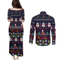 Lego Awesome Christmas Couples Matching Puletasi and Long Sleeve Button Shirt Funny Xmas Holiday Patterns - Wonder Print Shop
