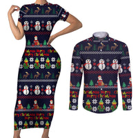 Lego Awesome Christmas Couples Matching Short Sleeve Bodycon Dress and Long Sleeve Button Shirt Funny Xmas Holiday Patterns - Wonder Print Shop