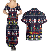 Lego Awesome Christmas Couples Matching Summer Maxi Dress and Hawaiian Shirt Funny Xmas Holiday Patterns - Wonder Print Shop