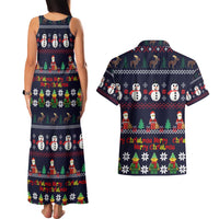 Lego Awesome Christmas Couples Matching Tank Maxi Dress and Hawaiian Shirt Funny Xmas Holiday Patterns - Wonder Print Shop