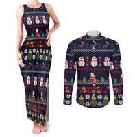 Lego Awesome Christmas Couples Matching Tank Maxi Dress and Long Sleeve Button Shirt Funny Xmas Holiday Patterns - Wonder Print Shop