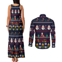 Lego Awesome Christmas Couples Matching Tank Maxi Dress and Long Sleeve Button Shirt Funny Xmas Holiday Patterns - Wonder Print Shop