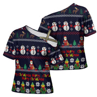 Lego Awesome Christmas Cross Shoulder Shirt Funny Xmas Holiday Patterns - Wonder Print Shop