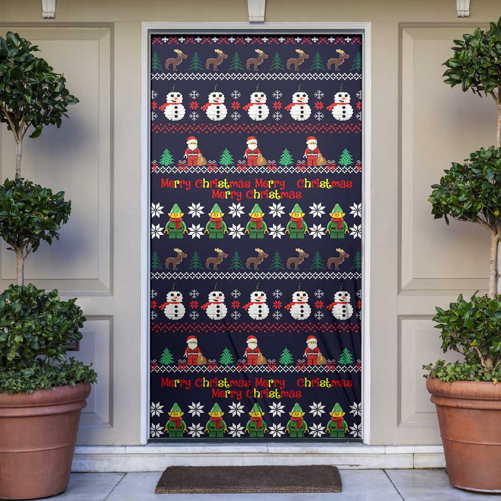 Lego Awesome Christmas Door Cover Funny Xmas Holiday Patterns - Wonder Print Shop