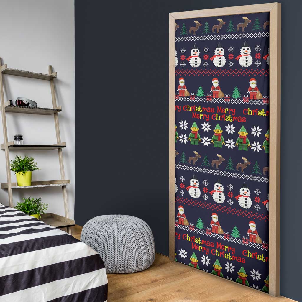Lego Awesome Christmas Door Cover Funny Xmas Holiday Patterns - Wonder Print Shop