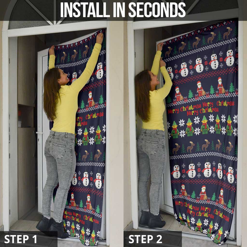 Lego Awesome Christmas Door Cover Funny Xmas Holiday Patterns - Wonder Print Shop