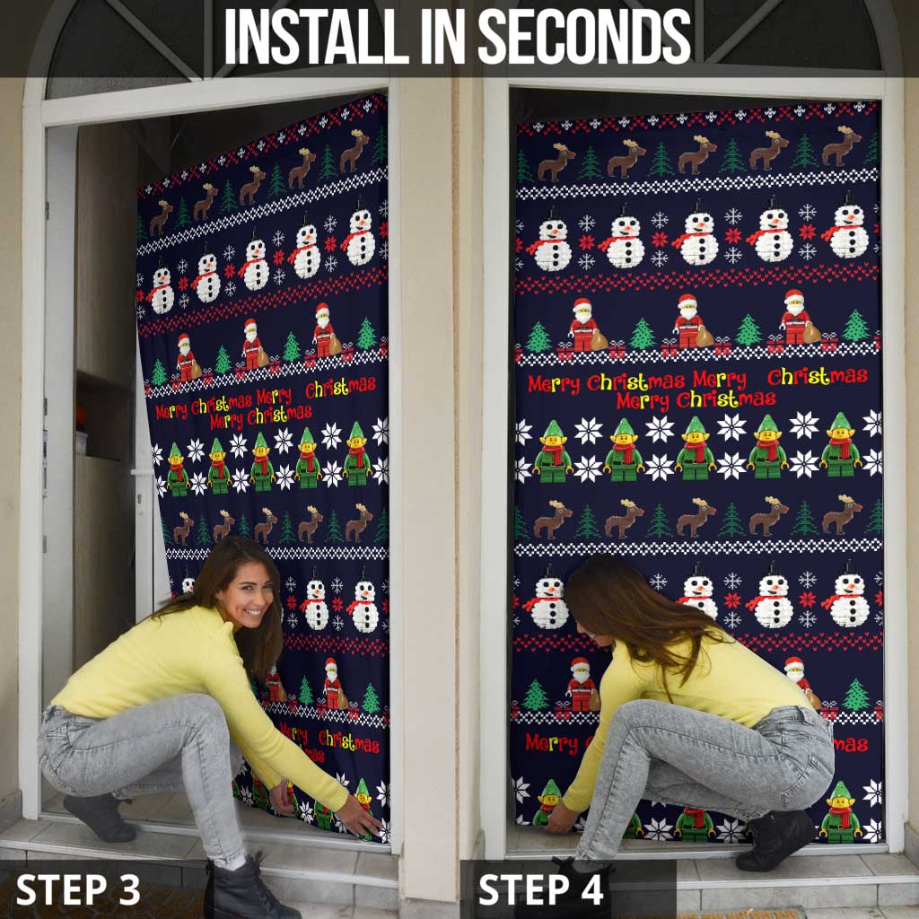 Lego Awesome Christmas Door Cover Funny Xmas Holiday Patterns - Wonder Print Shop