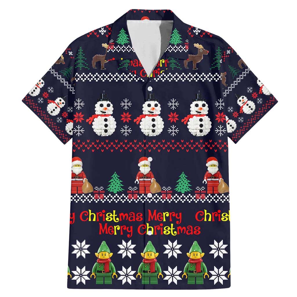 Lego Awesome Christmas Family Matching Mermaid Dress and Hawaiian Shirt Funny Xmas Holiday Patterns - Wonder Print Shop