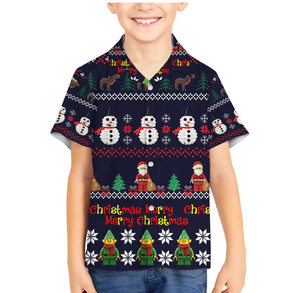 Lego Awesome Christmas Family Matching Mermaid Dress and Hawaiian Shirt Funny Xmas Holiday Patterns - Wonder Print Shop